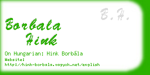borbala hink business card